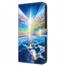 Leren Hoesje Voor Google Pixel 9 Pro Xl Kleurrijke Lucht