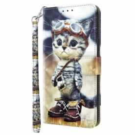 Leren Hoesje Voor Google Pixel 9 Pro Xl Vliegenier Cat