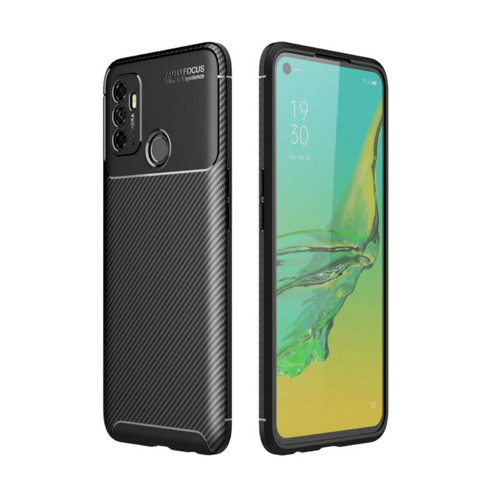 Hoesje voor Oppo A53 / A53s Koolstofvezelslang