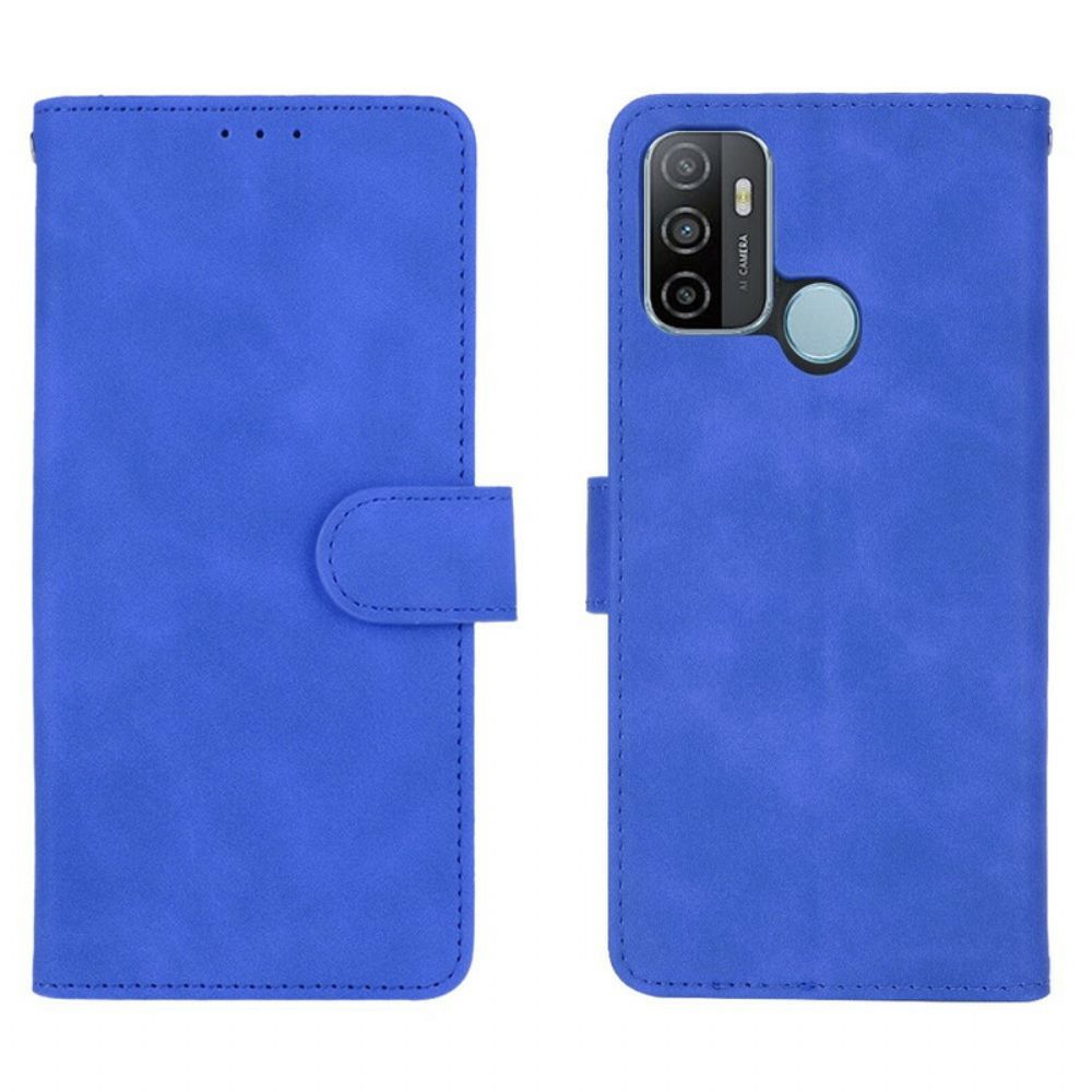 Leren Hoesje voor Oppo A53 / A53s Zacht Leereffect