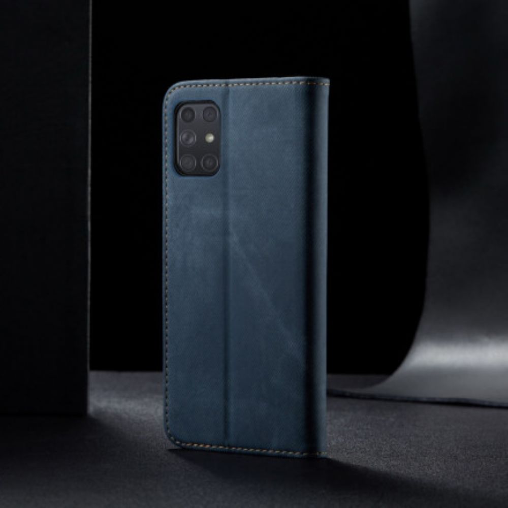 Bescherming Hoesje voor Samsung Galaxy A72 4G / 5G Folio-hoesje Denimdoek