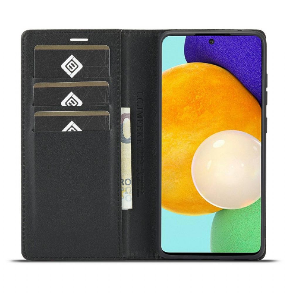 Bescherming Hoesje voor Samsung Galaxy A72 4G / 5G Folio-hoesje Koolstofvezel Lc.imeeke