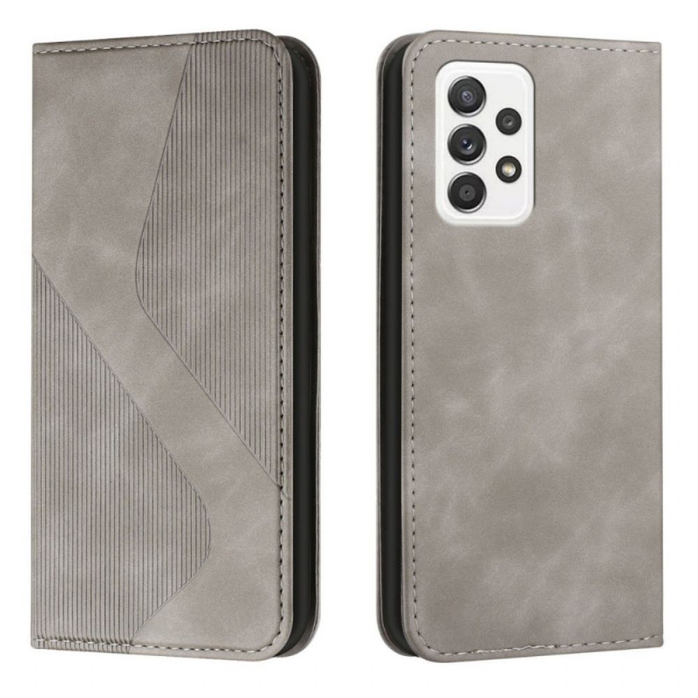 Bescherming Hoesje voor Samsung Galaxy A72 4G / 5G Folio-hoesje S-design Lederen Stijl