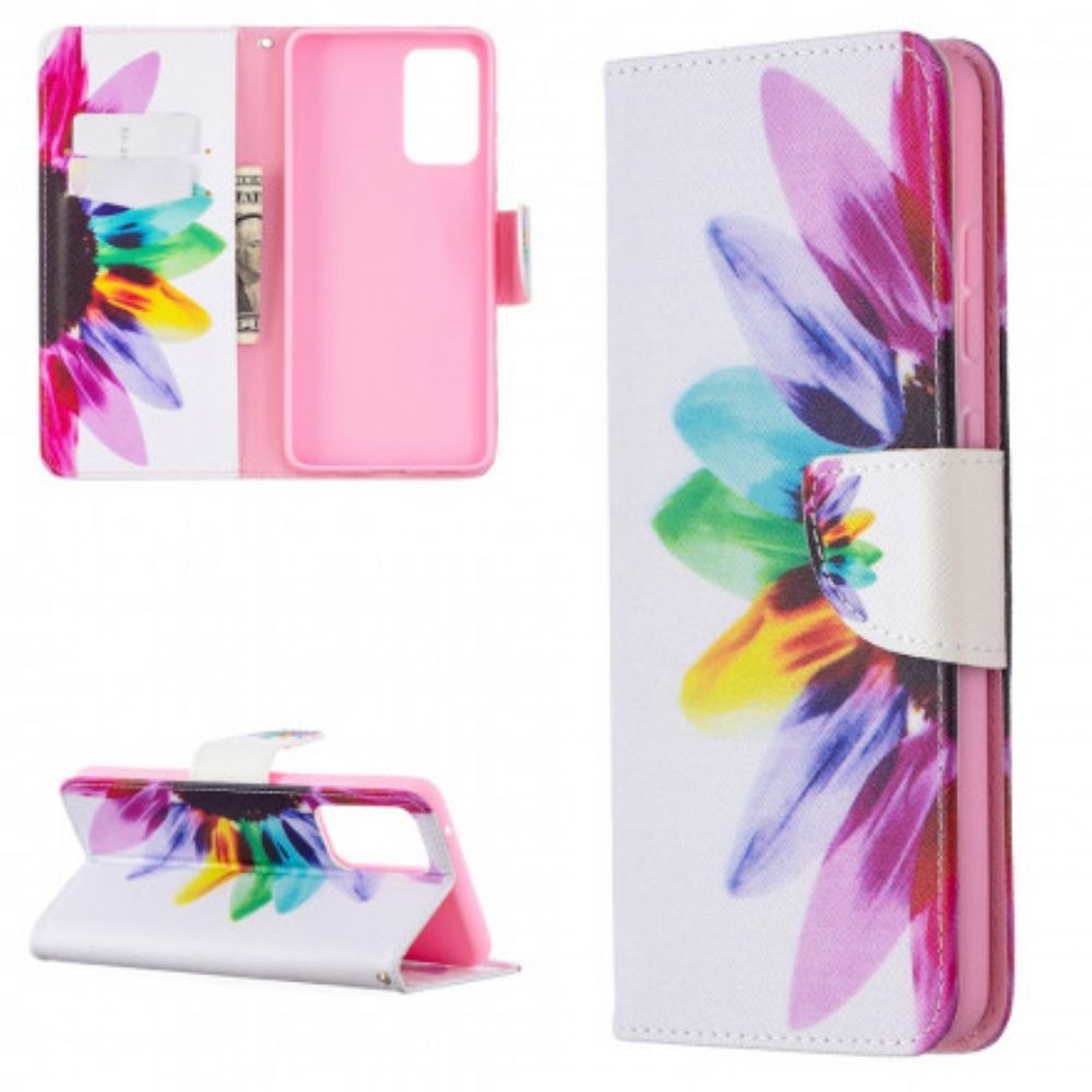 Flip Case voor Samsung Galaxy A72 4G / 5G Aquarel Bloem