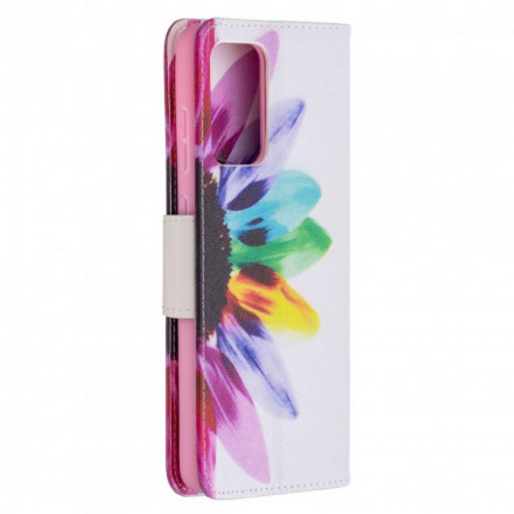 Flip Case voor Samsung Galaxy A72 4G / 5G Aquarel Bloem