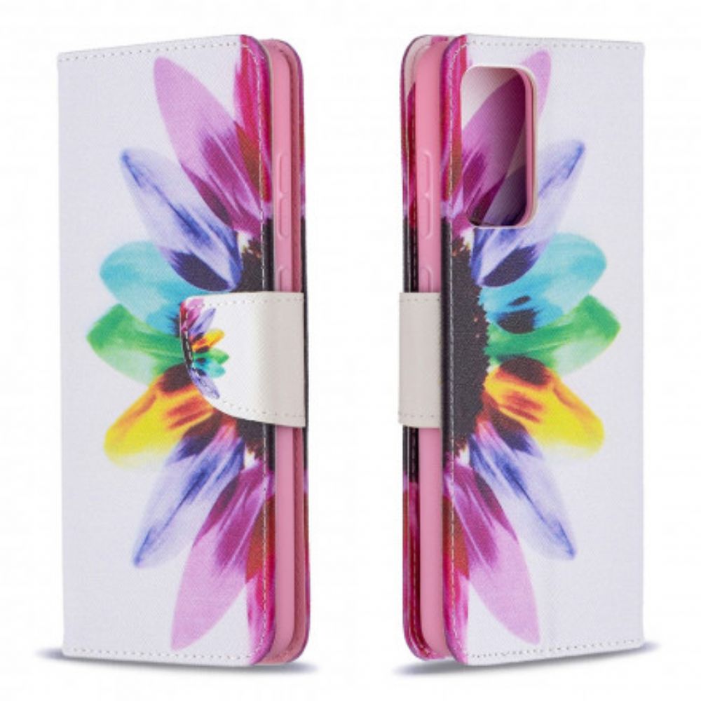 Flip Case voor Samsung Galaxy A72 4G / 5G Aquarel Bloem