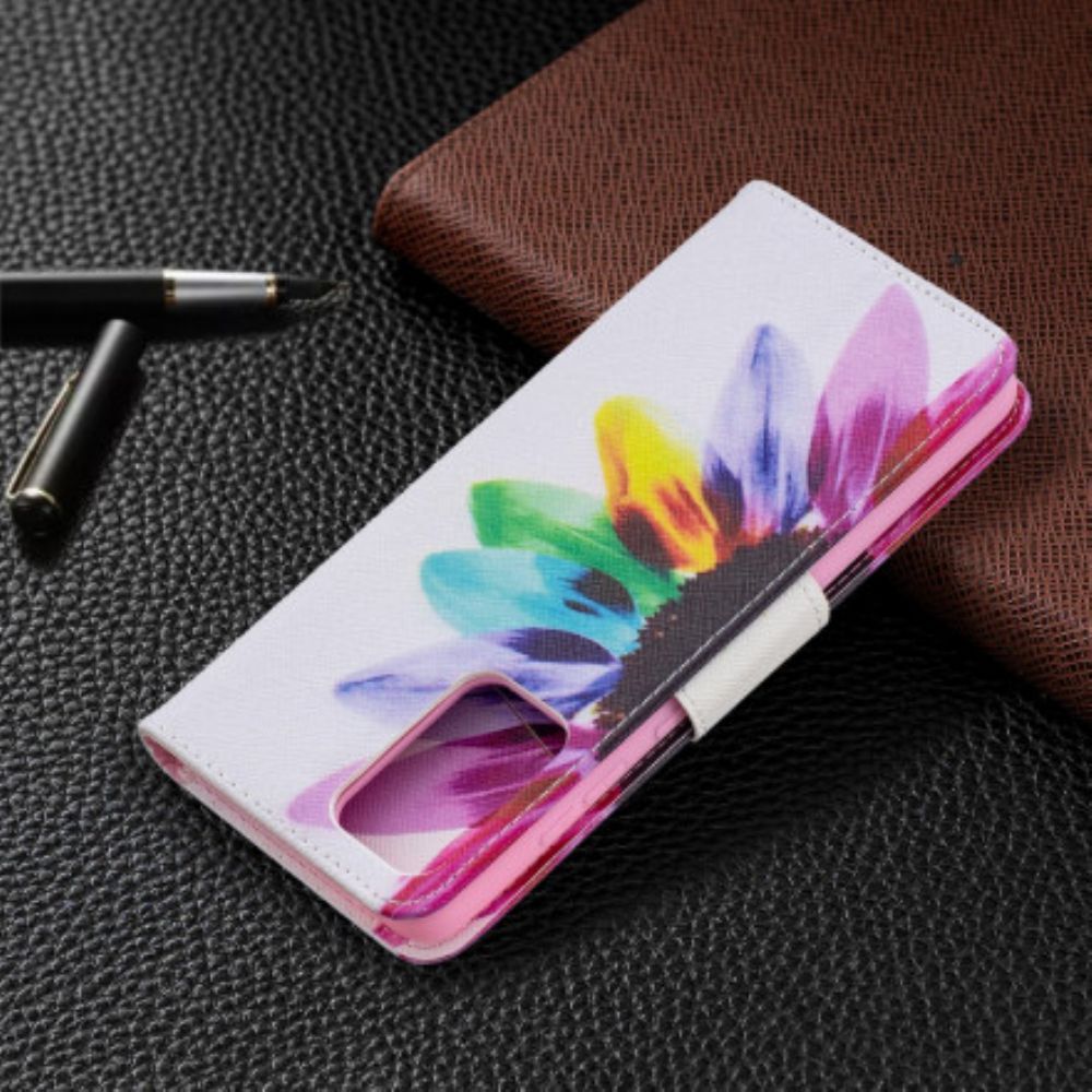 Flip Case voor Samsung Galaxy A72 4G / 5G Aquarel Bloem