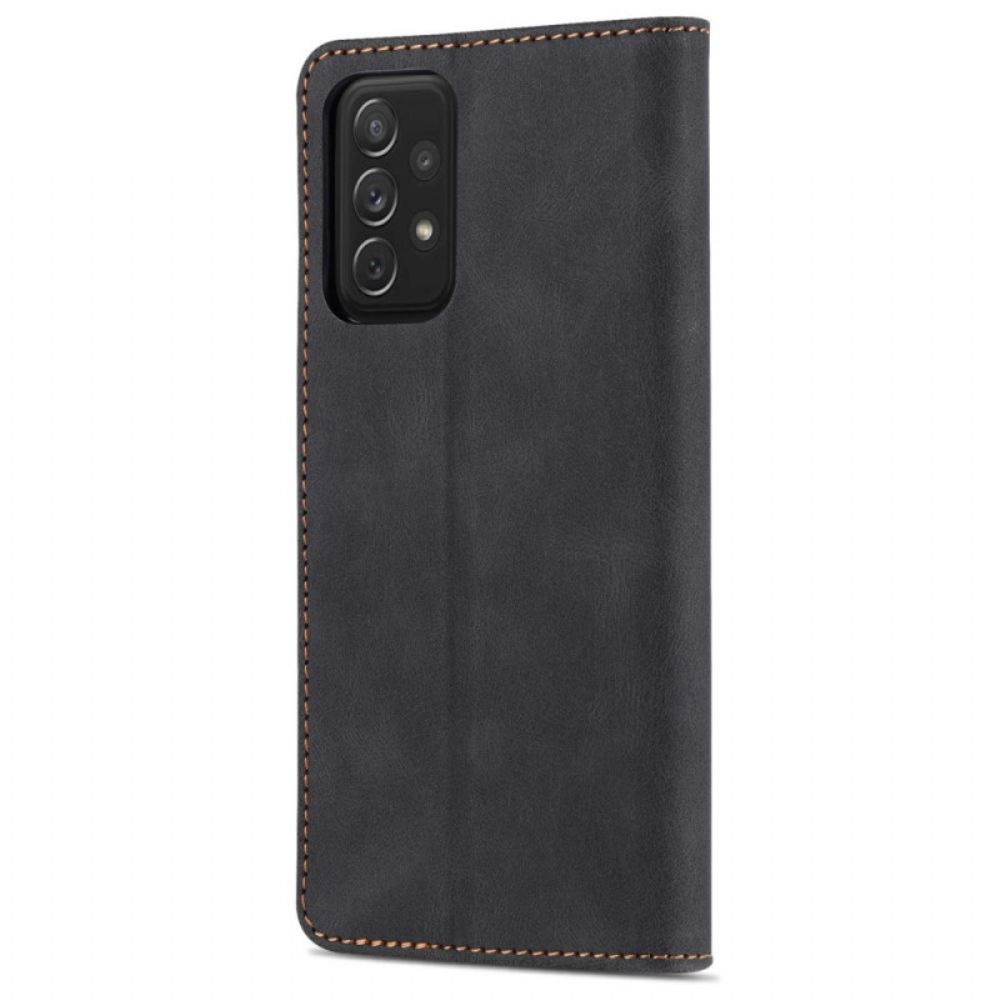 Folio-hoesje voor Samsung Galaxy A72 4G / 5G Azns Leereffect