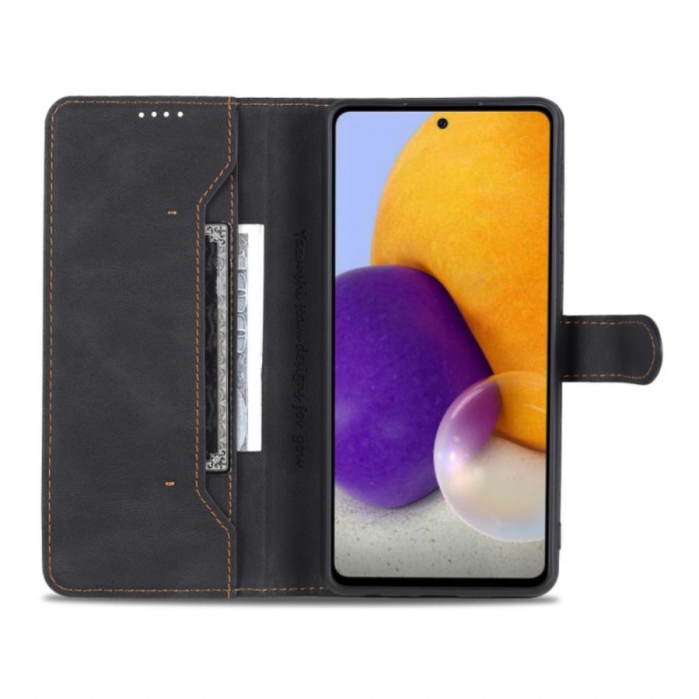 Folio-hoesje voor Samsung Galaxy A72 4G / 5G Azns Leereffect