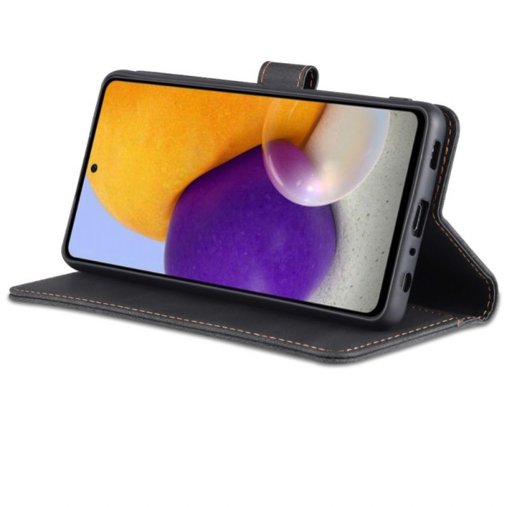 Folio-hoesje voor Samsung Galaxy A72 4G / 5G Azns Leereffect