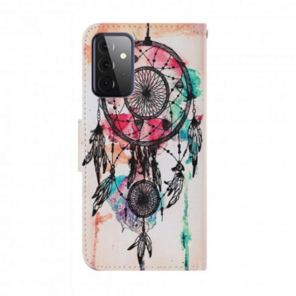 Folio-hoesje voor Samsung Galaxy A72 4G / 5G Dreamcatcher Aquarel