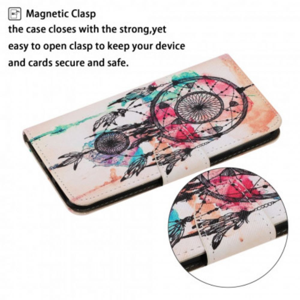 Folio-hoesje voor Samsung Galaxy A72 4G / 5G Dreamcatcher Aquarel