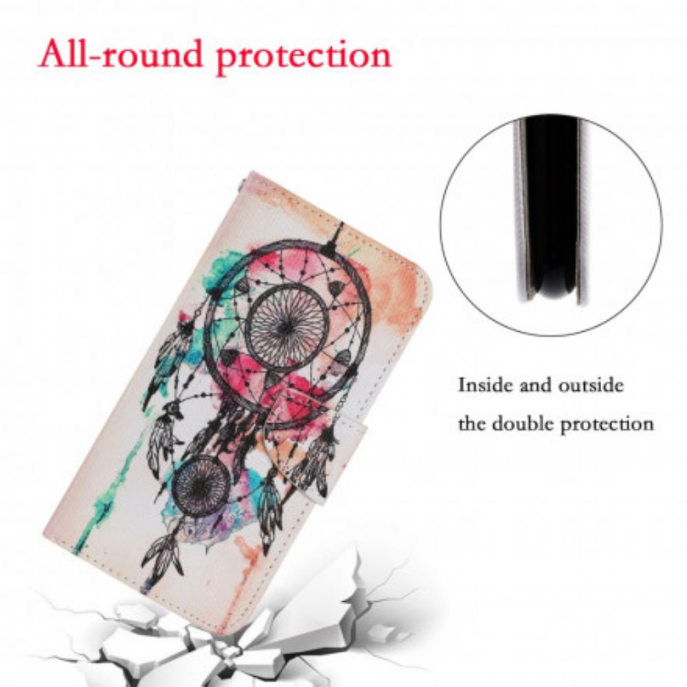 Folio-hoesje voor Samsung Galaxy A72 4G / 5G Dreamcatcher Aquarel