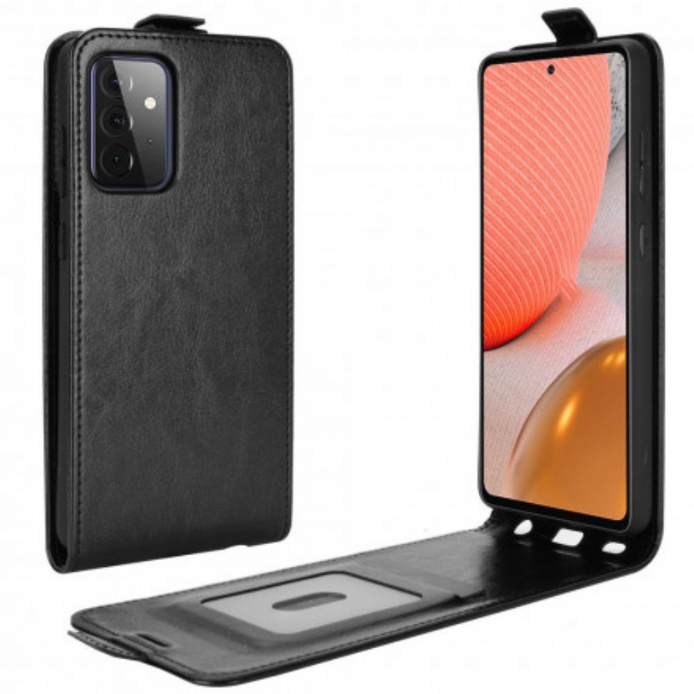 Folio-hoesje voor Samsung Galaxy A72 4G / 5G Flip Case Leren Effect Verticale Klep