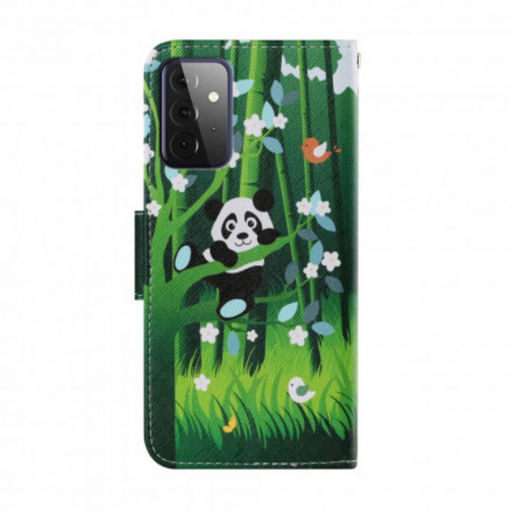 Folio-hoesje voor Samsung Galaxy A72 4G / 5G Pandawandeling