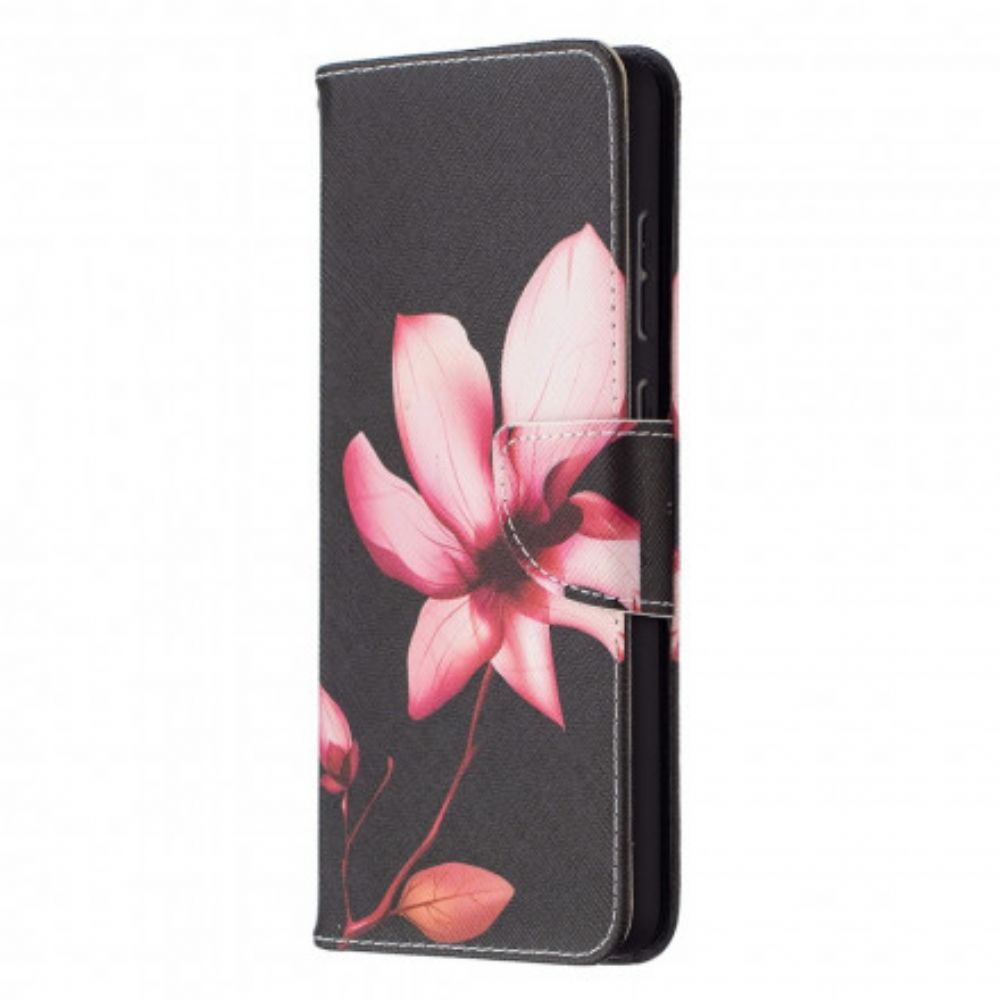 Folio-hoesje voor Samsung Galaxy A72 4G / 5G Roze Bloem