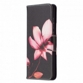 Folio-hoesje voor Samsung Galaxy A72 4G / 5G Roze Bloem