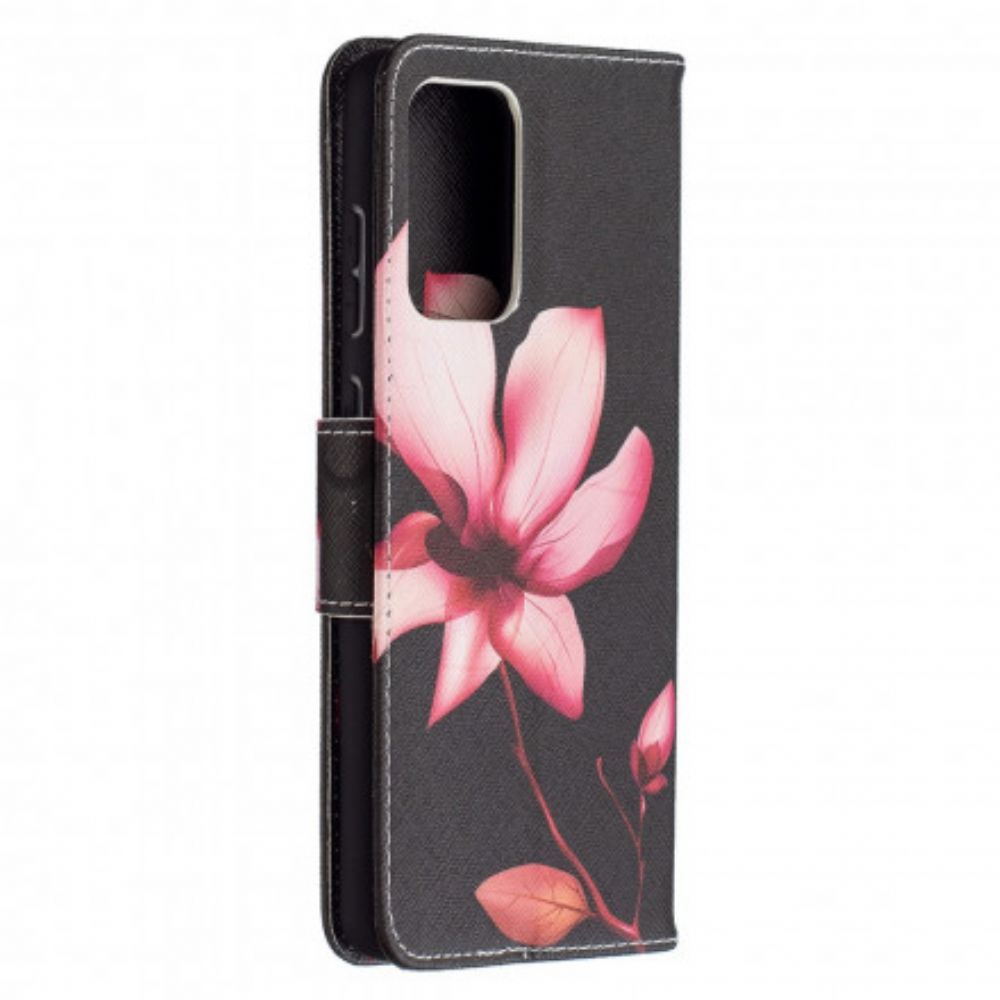 Folio-hoesje voor Samsung Galaxy A72 4G / 5G Roze Bloem