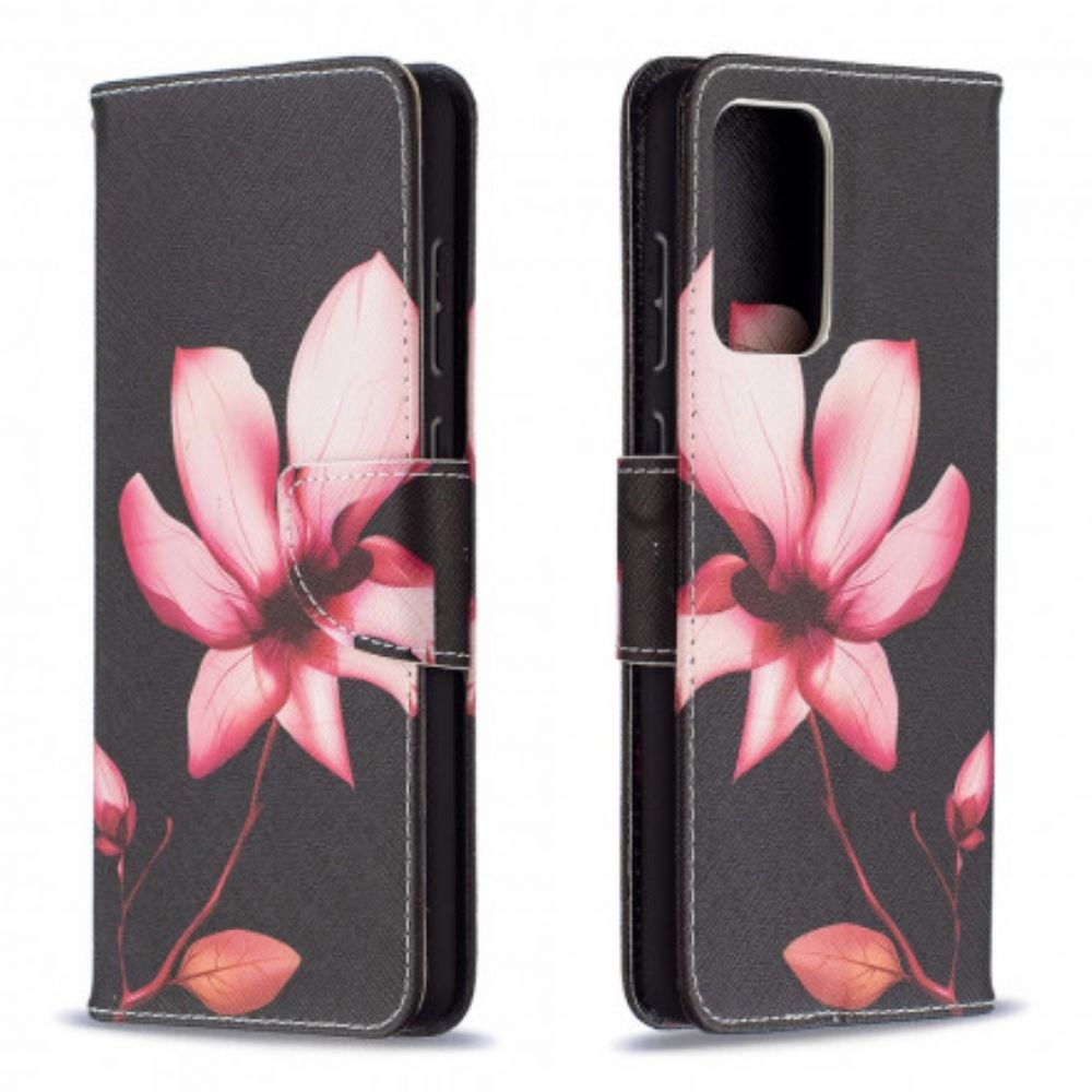 Folio-hoesje voor Samsung Galaxy A72 4G / 5G Roze Bloem