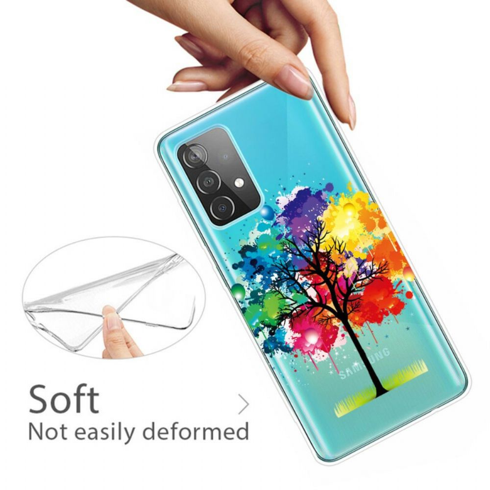 Hoesje voor Samsung Galaxy A72 4G / 5G Aquarel Boom Transparant