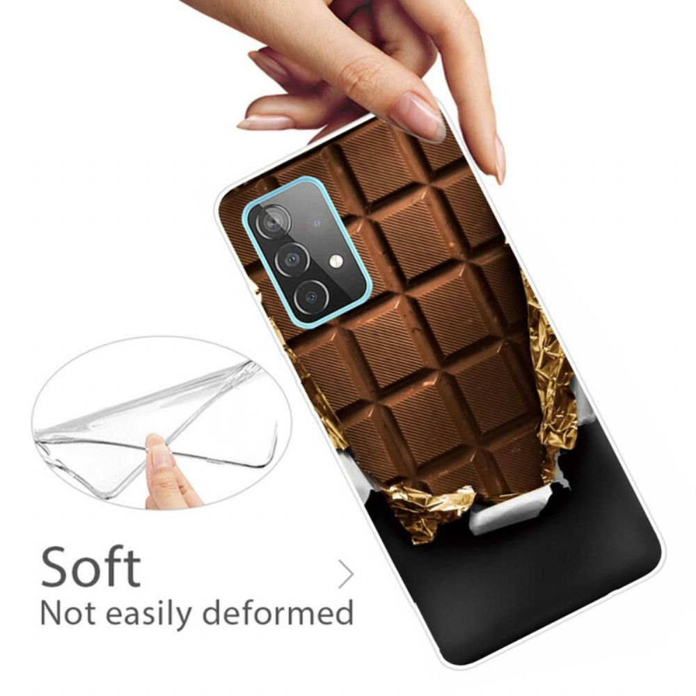 Hoesje voor Samsung Galaxy A72 4G / 5G Chocolade Flexibel