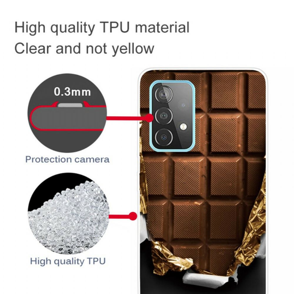 Hoesje voor Samsung Galaxy A72 4G / 5G Chocolade Flexibel