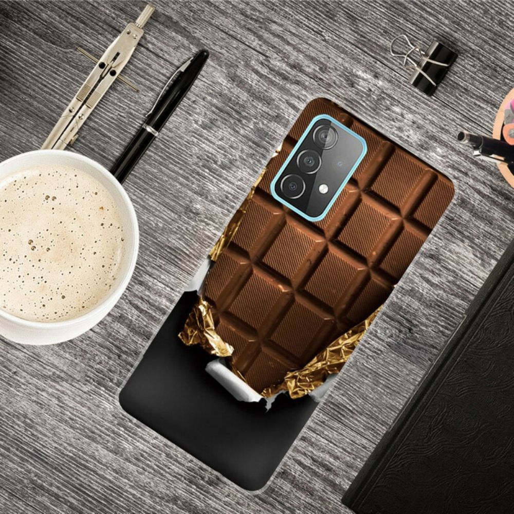 Hoesje voor Samsung Galaxy A72 4G / 5G Chocolade Flexibel