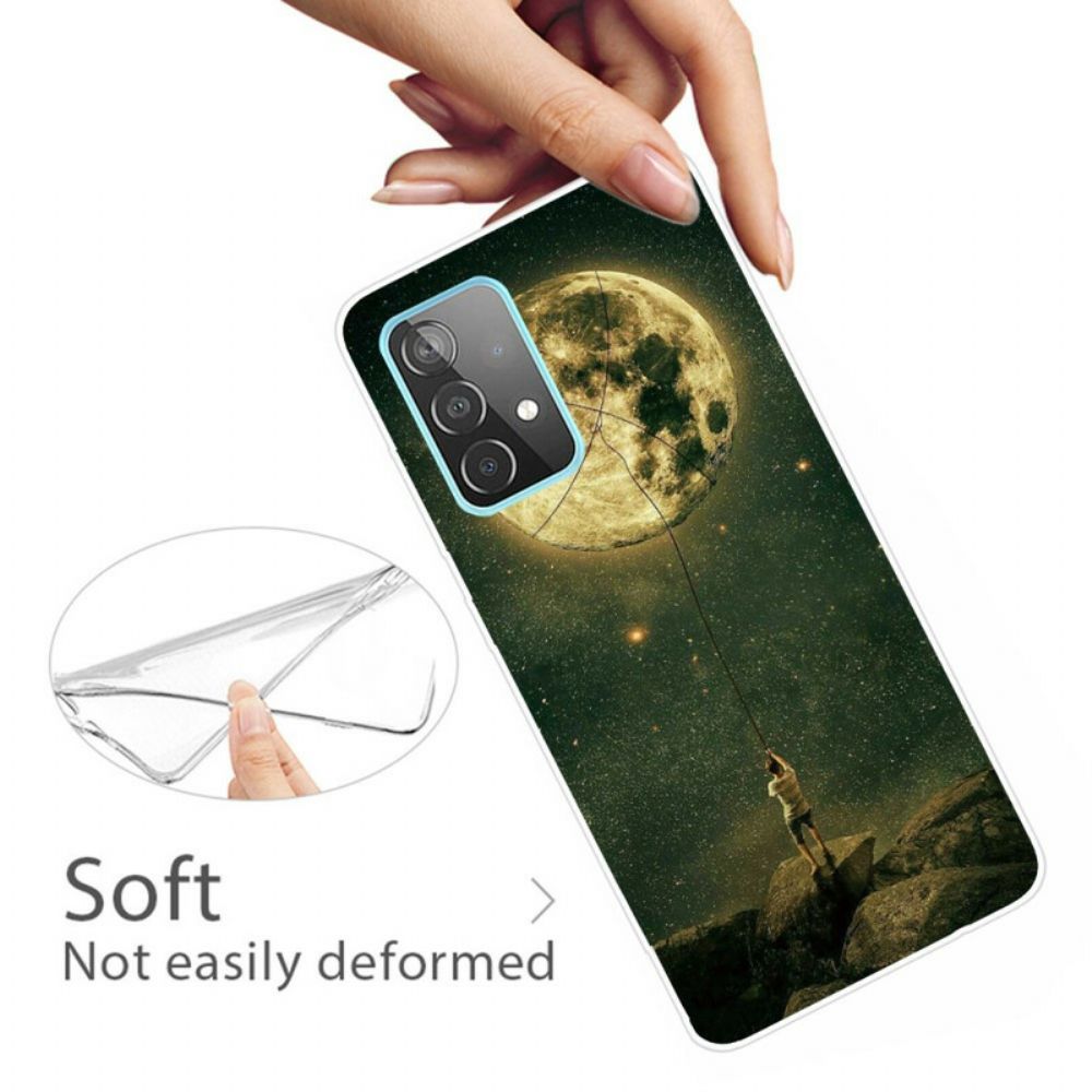 Hoesje voor Samsung Galaxy A72 4G / 5G Flexibele Maan Man