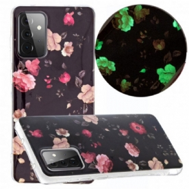 Hoesje voor Samsung Galaxy A72 4G / 5G Fluorescerende Bloemenserie