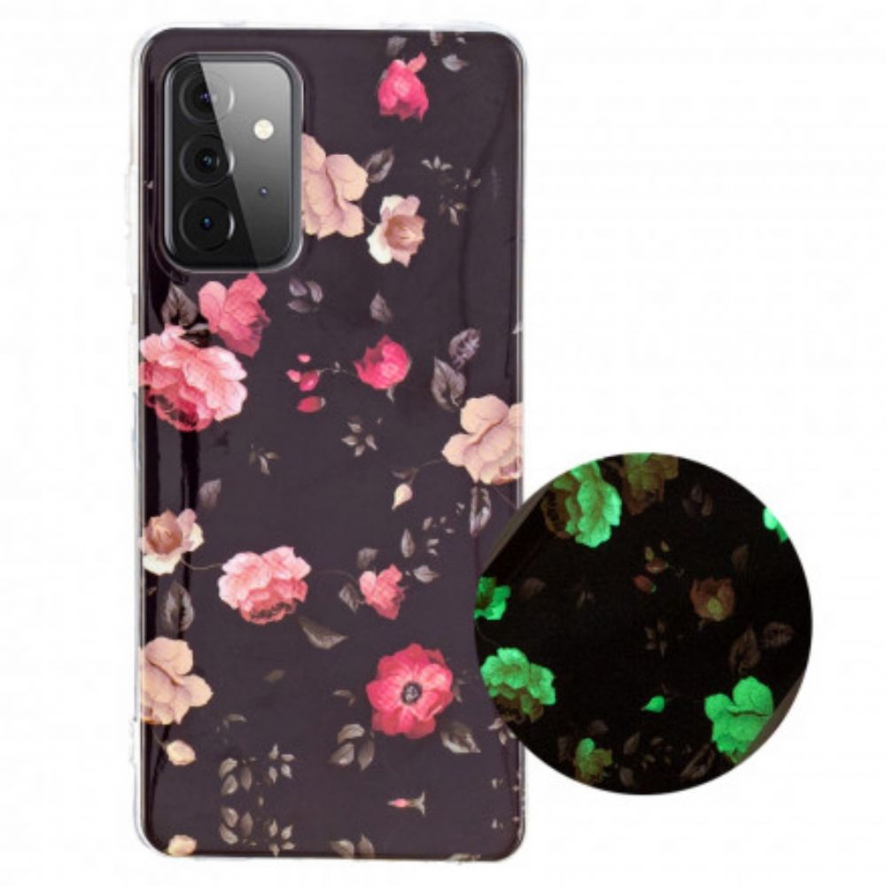 Hoesje voor Samsung Galaxy A72 4G / 5G Fluorescerende Bloemenserie