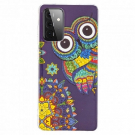 Hoesje voor Samsung Galaxy A72 4G / 5G Fluorescerende Mandala Uil