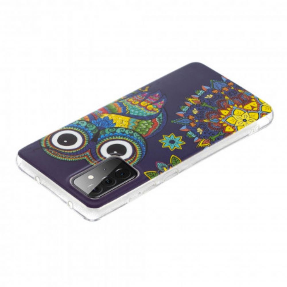 Hoesje voor Samsung Galaxy A72 4G / 5G Fluorescerende Mandala Uil