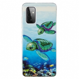 Hoesje voor Samsung Galaxy A72 4G / 5G Fluorescerende Schildpadden