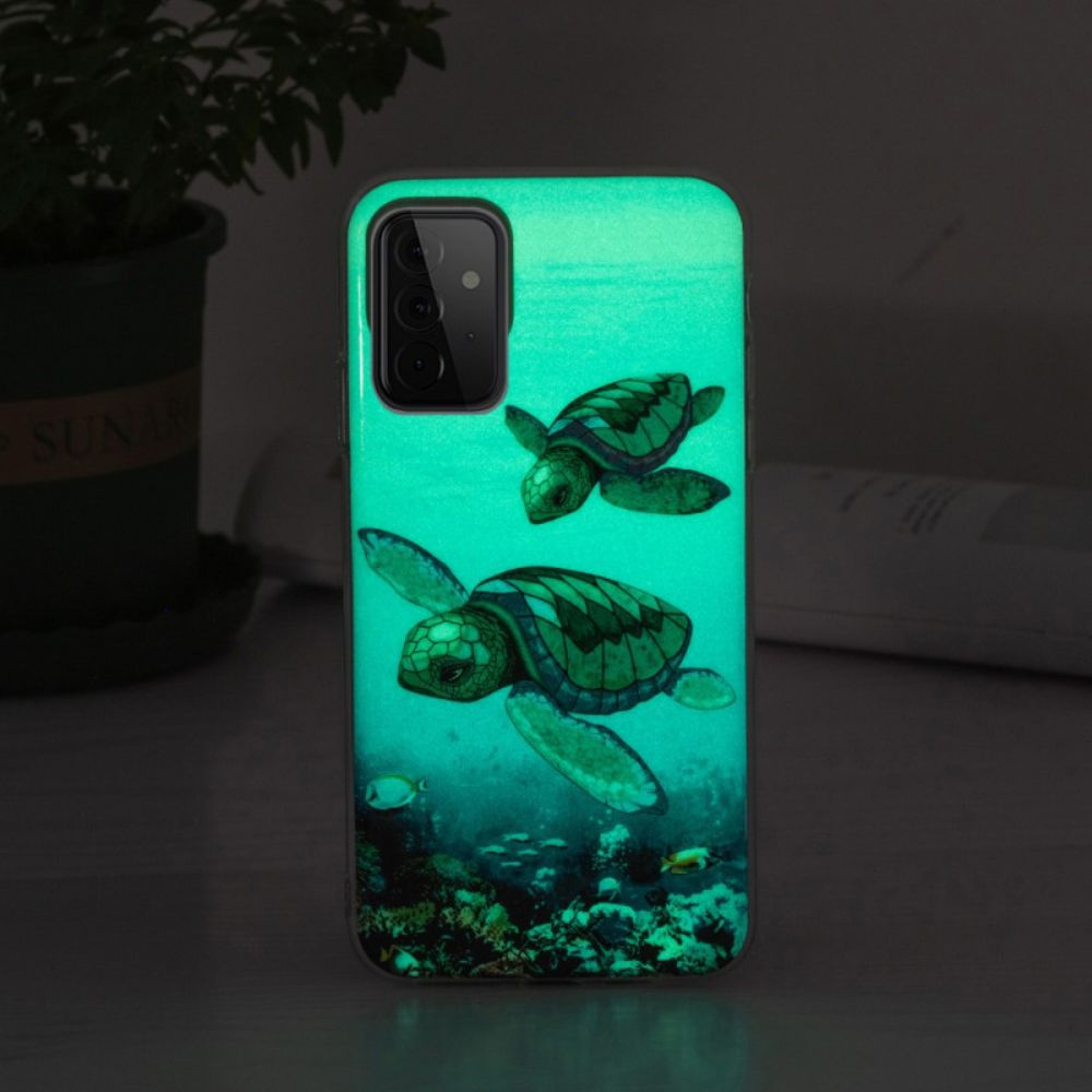 Hoesje voor Samsung Galaxy A72 4G / 5G Fluorescerende Schildpadden