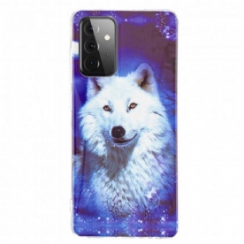 Hoesje voor Samsung Galaxy A72 4G / 5G Fluorescerende Wolf-serie