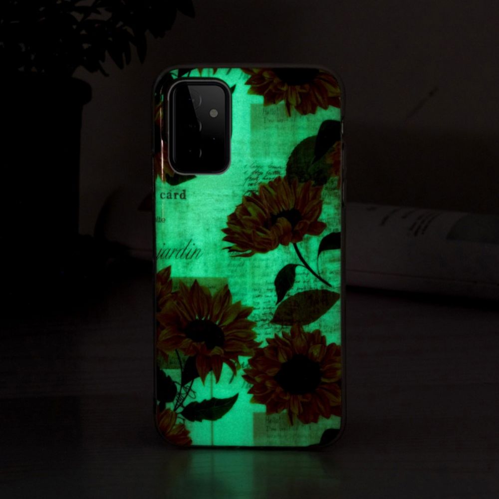 Hoesje voor Samsung Galaxy A72 4G / 5G Fluorescerende Zonnebloemen