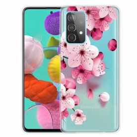 Hoesje voor Samsung Galaxy A72 4G / 5G Kleine Roze Bloemen