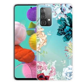 Hoesje voor Samsung Galaxy A72 4G / 5G Naadloze Aquarelbloemen