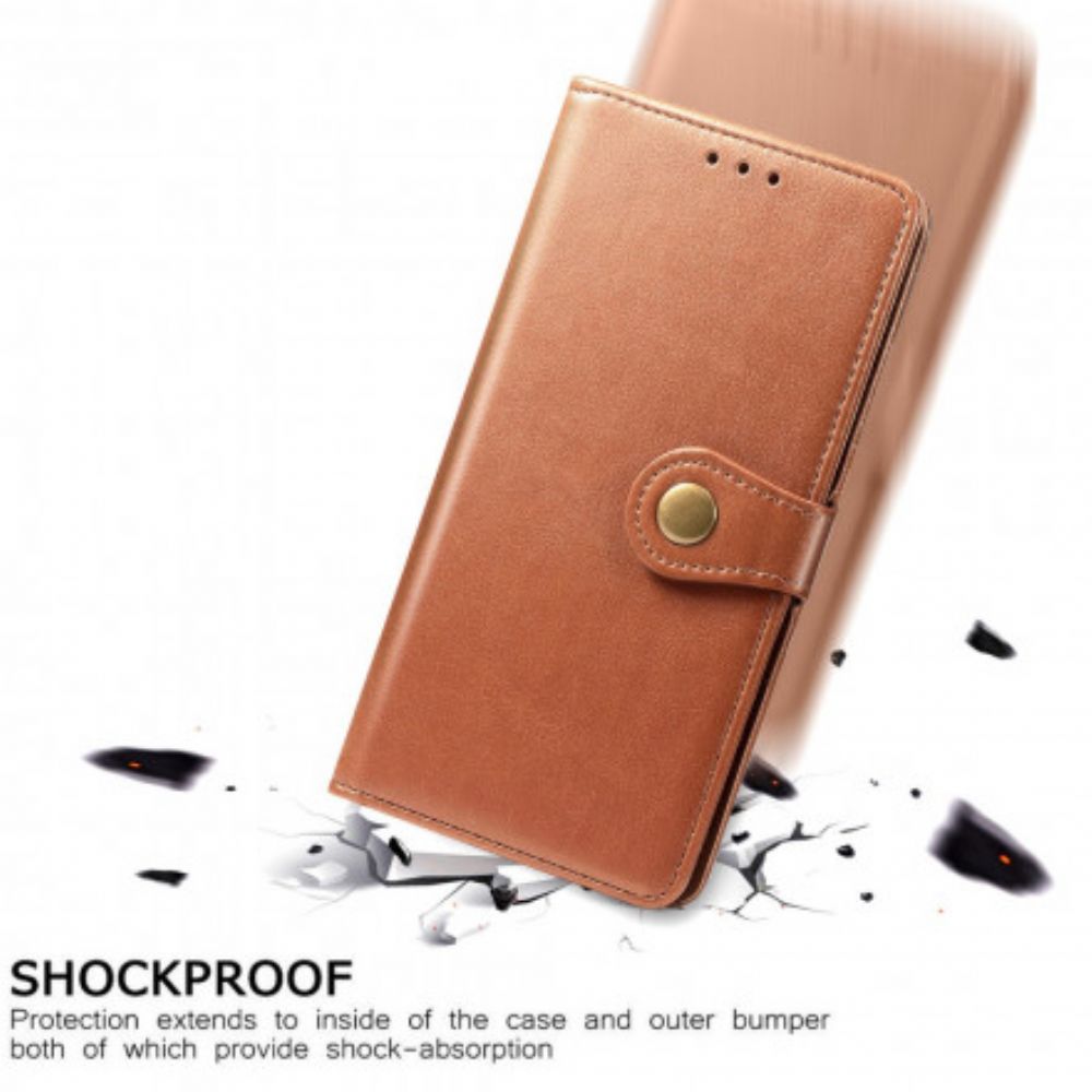 Leren Hoesje voor Samsung Galaxy A72 4G / 5G Faux Leer En Vintage Sluiting