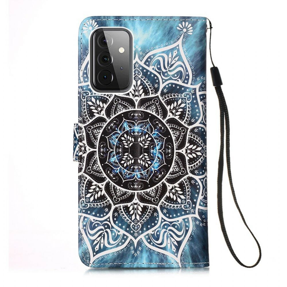 Leren Hoesje voor Samsung Galaxy A72 4G / 5G Mandala In De Lucht