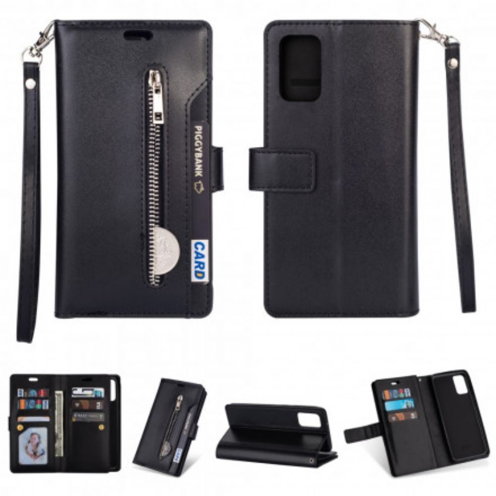 Leren Hoesje voor Samsung Galaxy A72 4G / 5G Portemonnee Met Lanyard