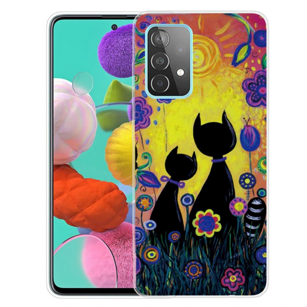 Telefoonhoesje voor Samsung Galaxy A72 4G / 5G Cartoon Kat