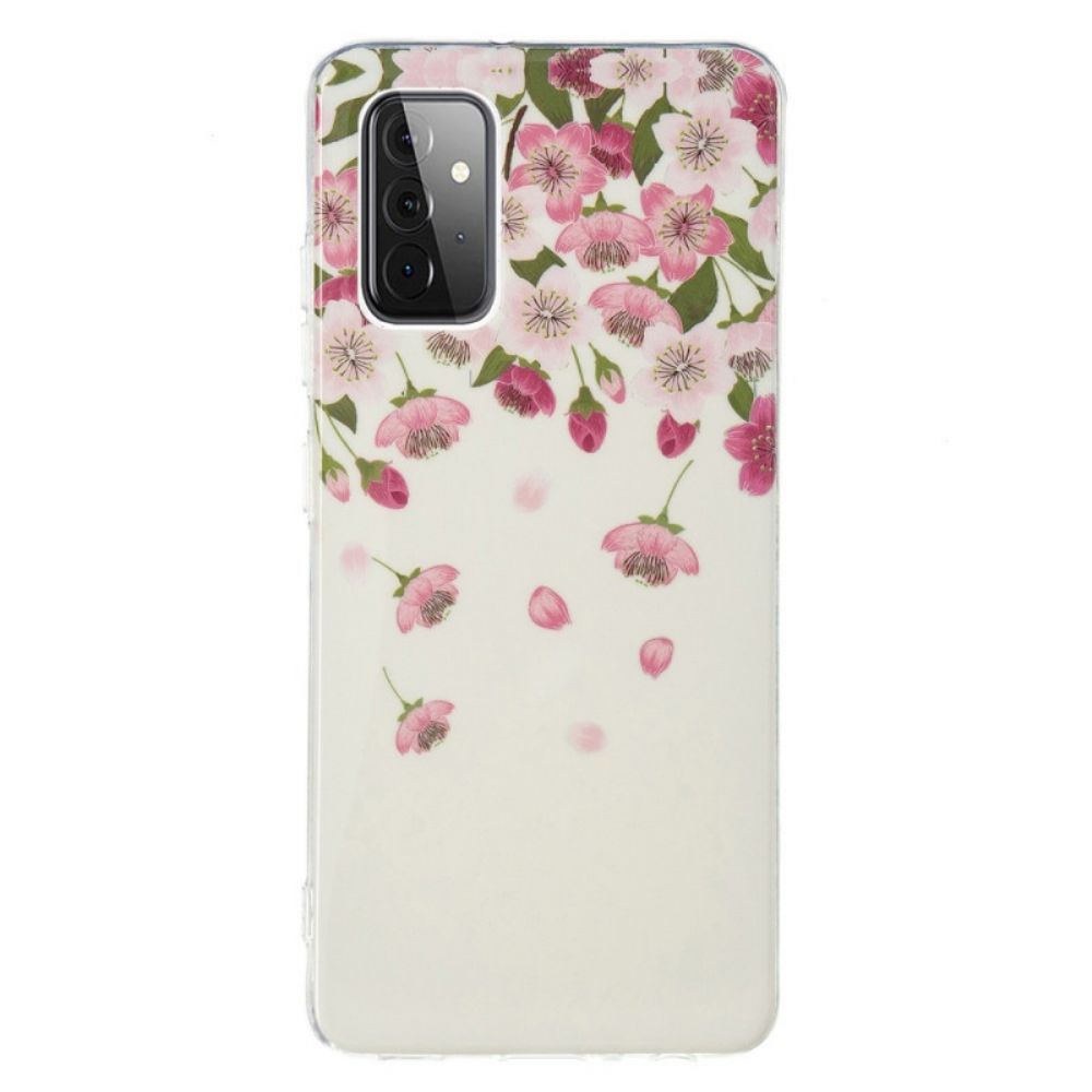 Telefoonhoesje voor Samsung Galaxy A72 4G / 5G Fluorescerende Bloemen