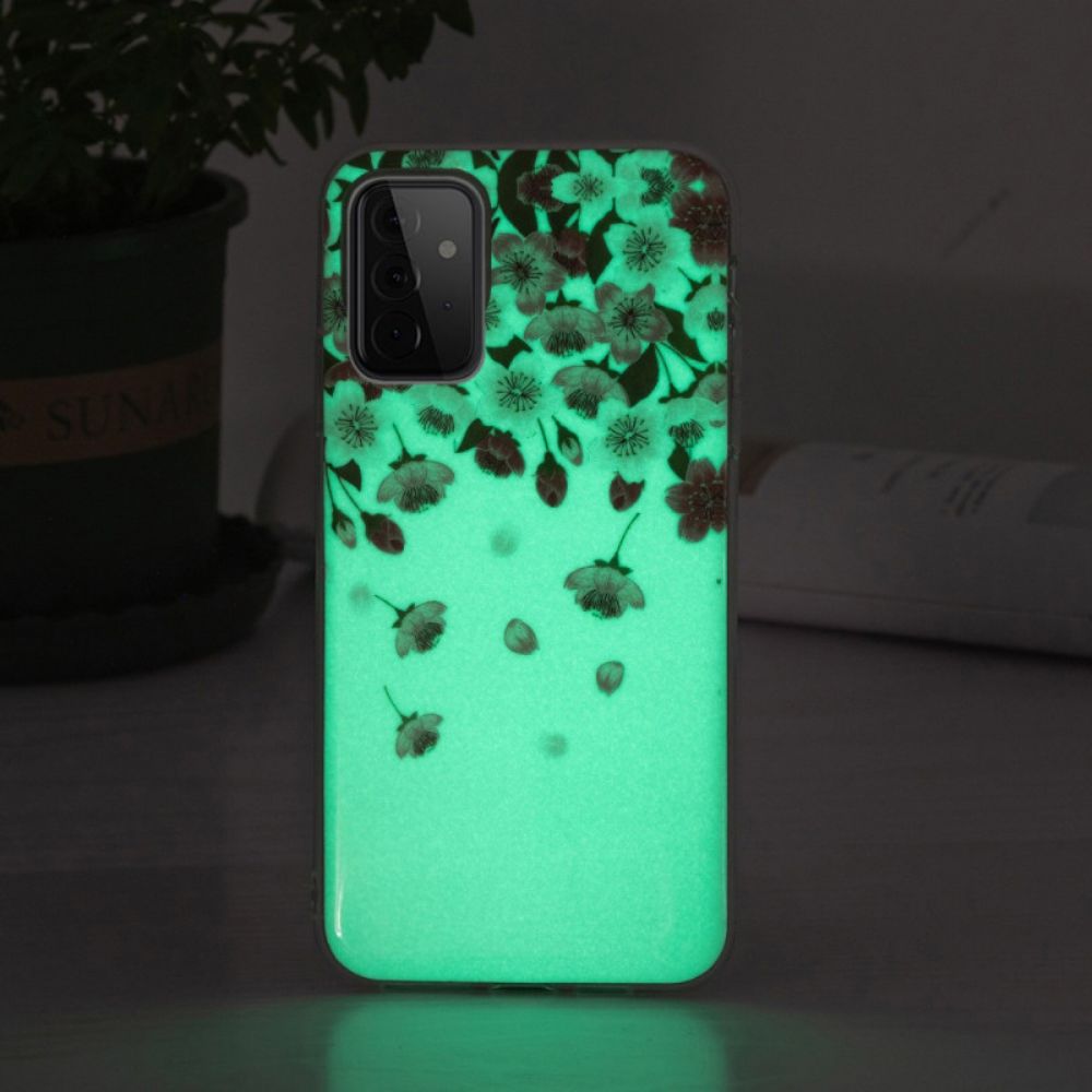 Telefoonhoesje voor Samsung Galaxy A72 4G / 5G Fluorescerende Bloemen