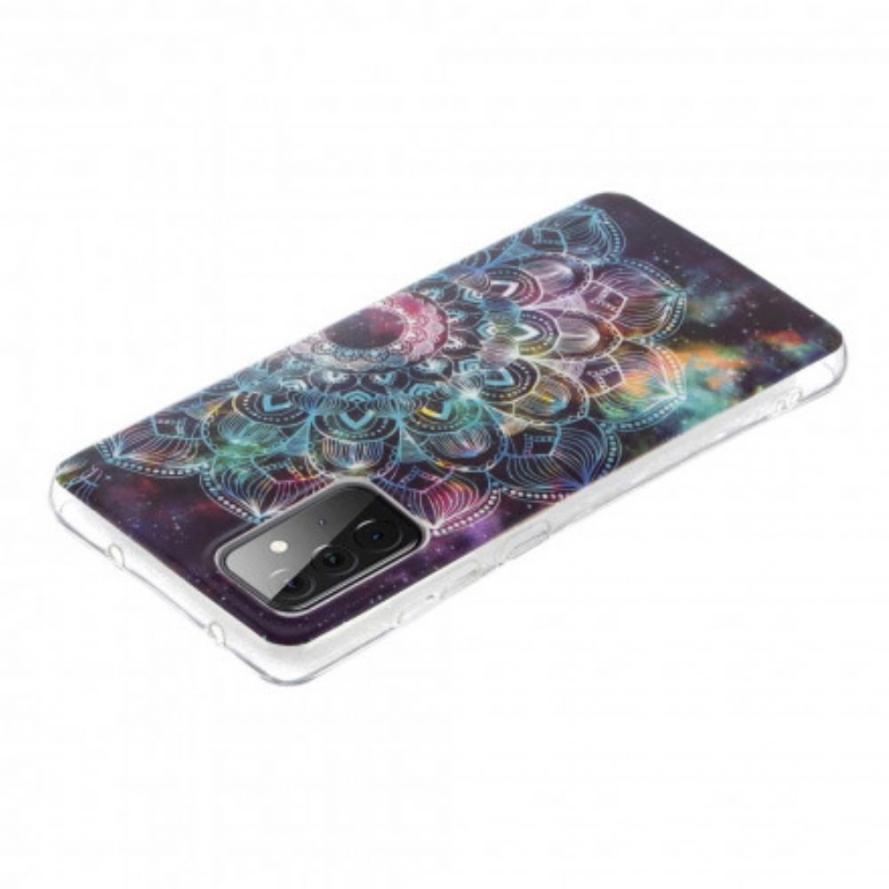 Telefoonhoesje voor Samsung Galaxy A72 4G / 5G Fluorescerende Kleurrijke Mandala