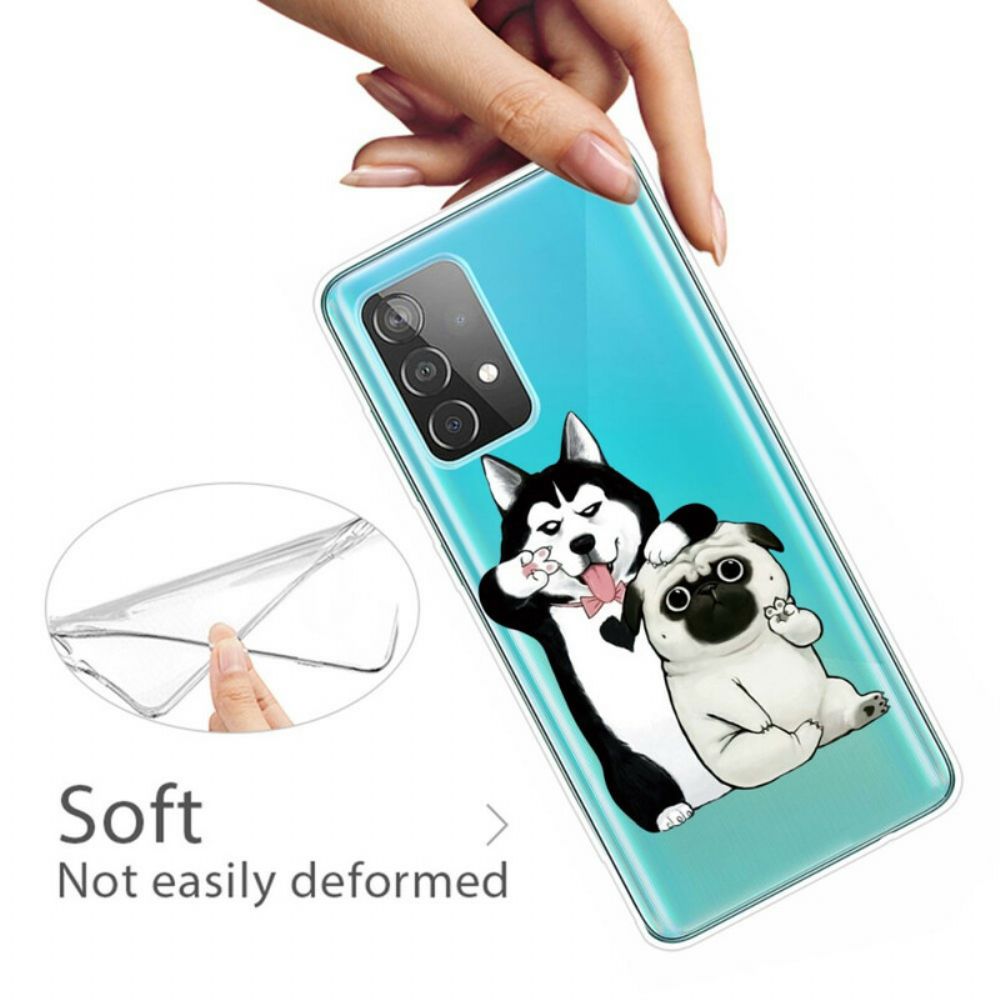 Telefoonhoesje voor Samsung Galaxy A72 4G / 5G Grappige Honden