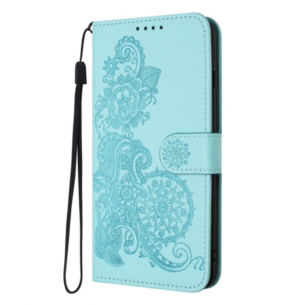 Flip Case Leren Xiaomi 14 Pro Zonnebloempatroon