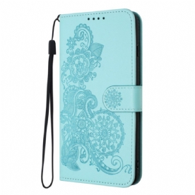 Flip Case Leren Xiaomi 14 Pro Zonnebloempatroon