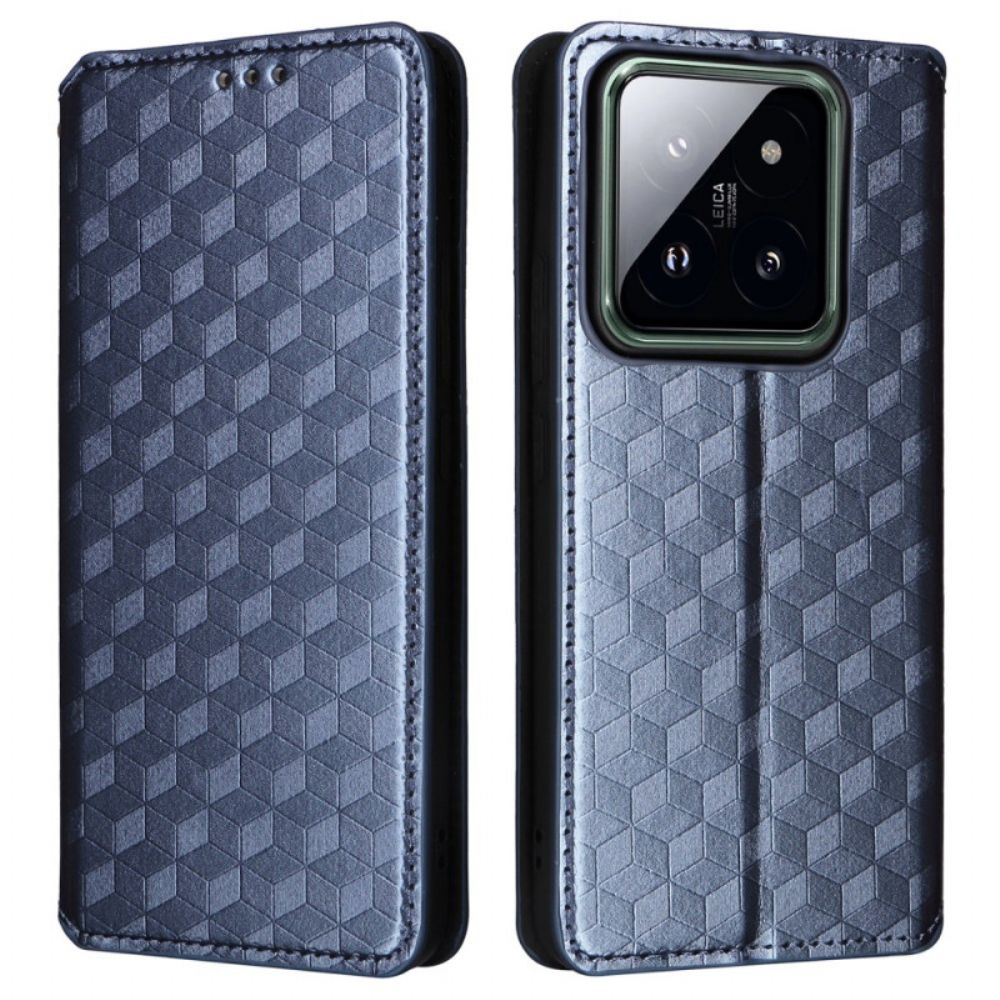 Folio-hoesje Xiaomi 14 Pro Telefoonhoesje 3d-kubussen