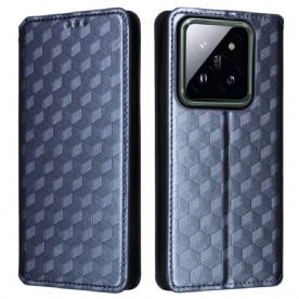 Folio-hoesje Xiaomi 14 Pro Telefoonhoesje 3d-kubussen